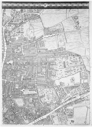 Karte von Shoreditch und Whitechapel, London, 1746